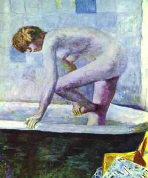 皮耶 勃納爾 Nude Washing Feet in a Bathtub